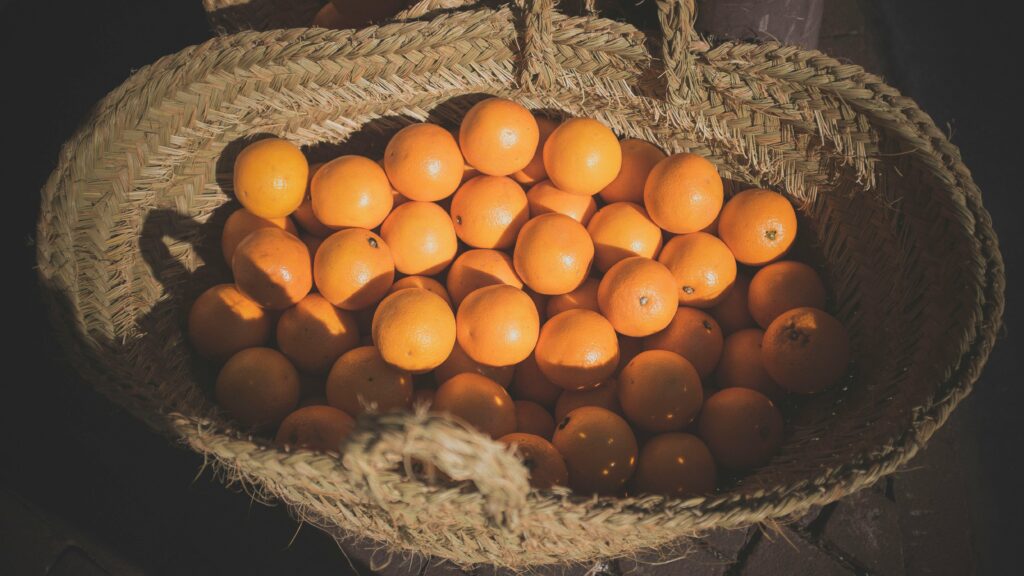 basket of oranges